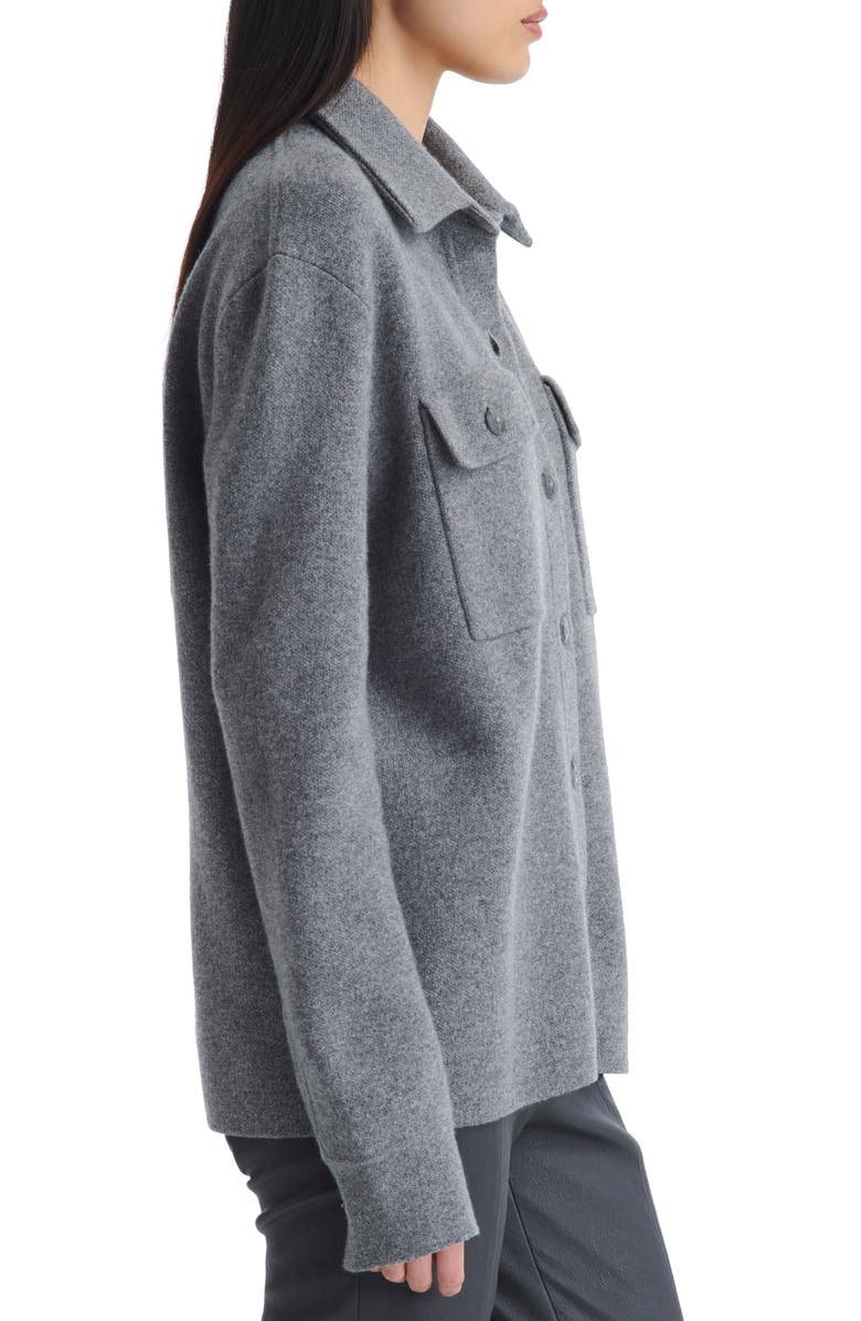 TWP New Theo Cashmere Shirt Jacket, Alternate, color, Medium Heather Grey