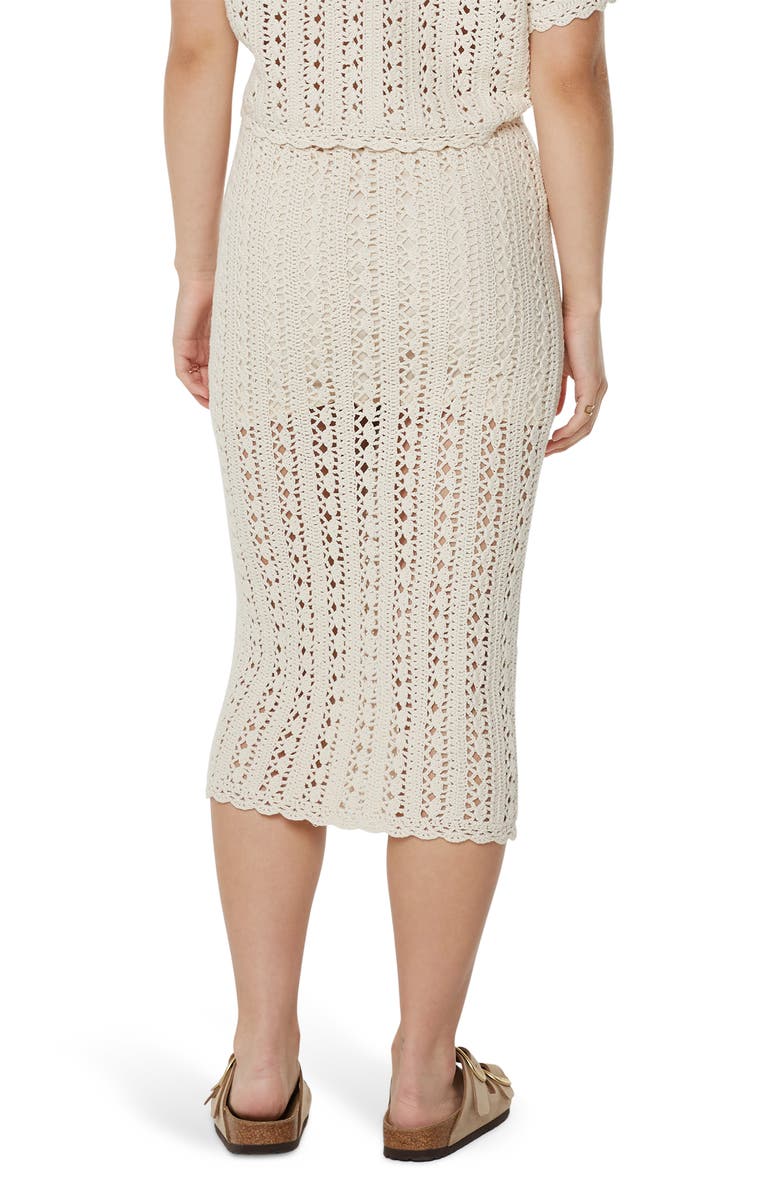 Roxy Sea Swirl Crochet Midi Skirt, Alternate, color, Parchment Solid
