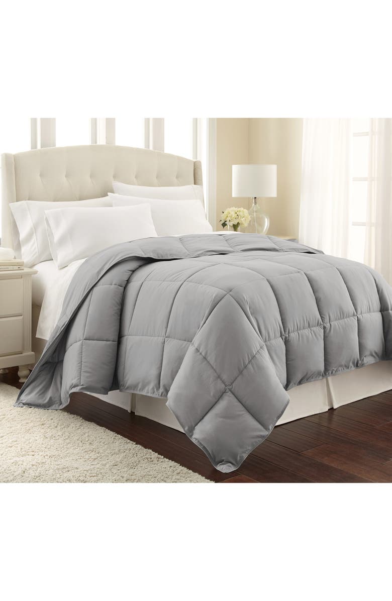 SOUTHSHORE FINE LINENS Vilano Down Alternative Comforter, Main, color, Steel Gray