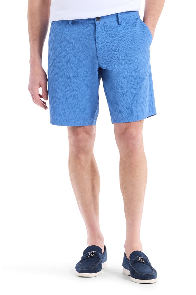 Thresher Crinkled Woven Shorts, Main, color, BLUE