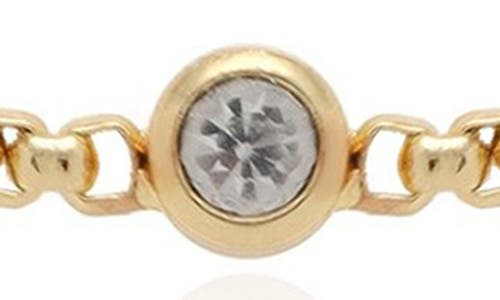 Ettika Bezel Set Crystal Chain Necklace In Gold