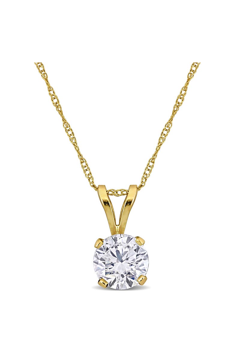 Julianna B. 1 CTW Lab-Grown Diamond Solitaire Necklace 14k, Main, color, Yellow Gold