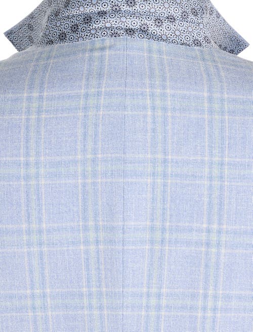 Oak Hill By Dxl Big & Tall Windowpane Sport Coat In Blue