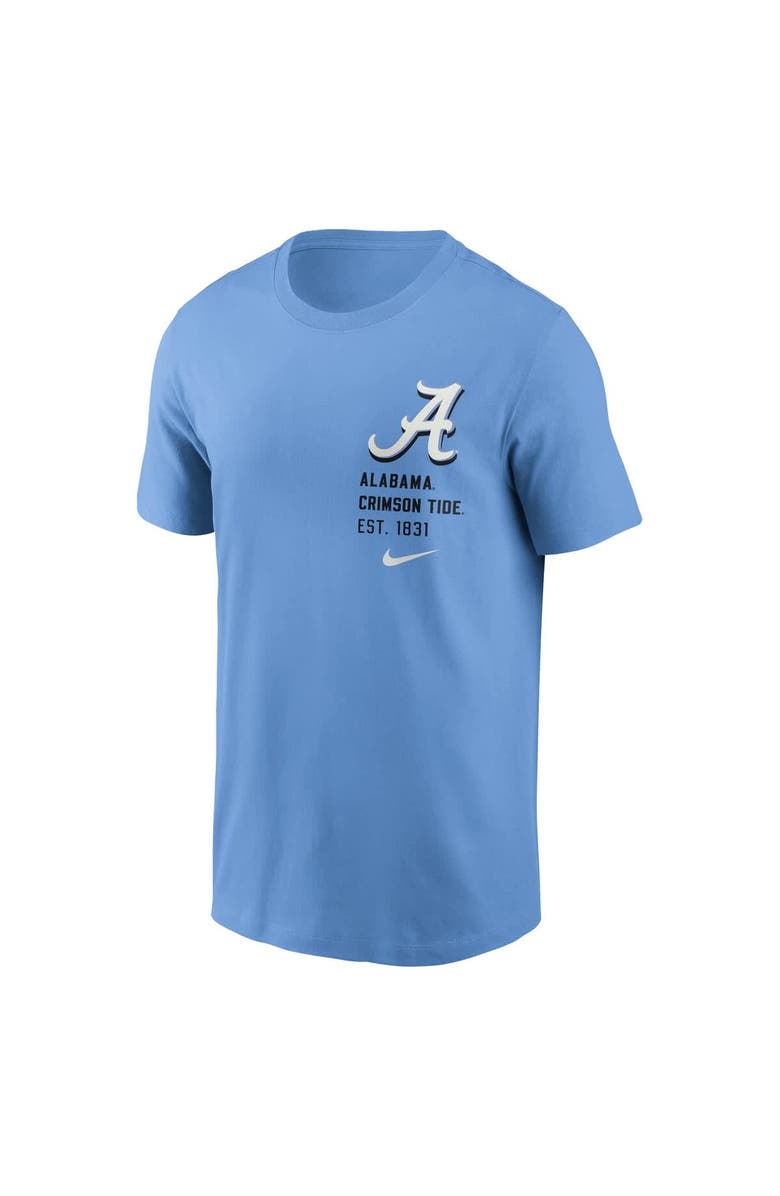 Nike Men's Nike Valor Blue Alabama Crimson Tide Record Shattered 2-Hit T-Shirt, Alternate, color, Light Blue