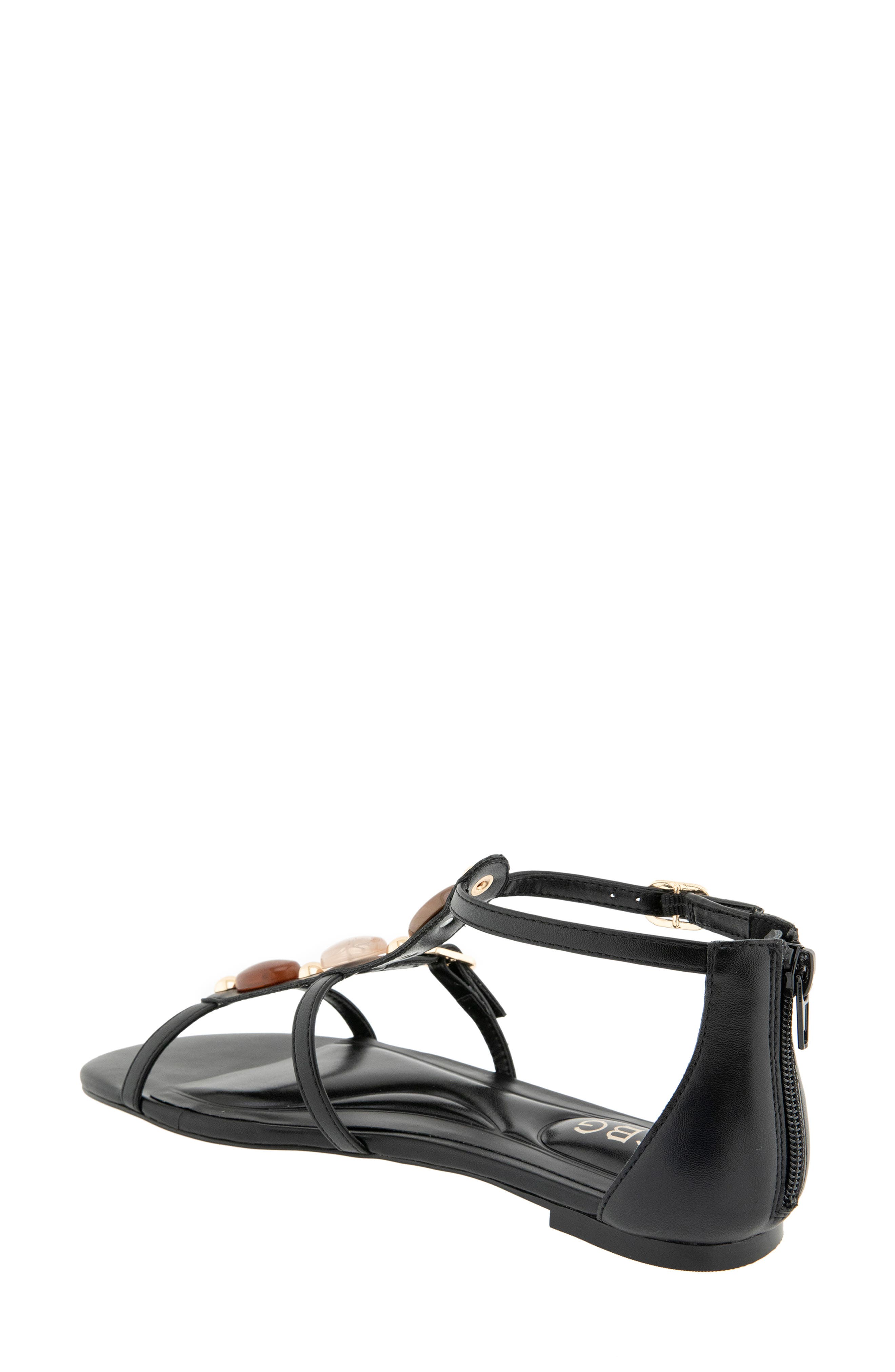BCBGeneration Paulee T-Strap Sandal, Alternate, color, Black