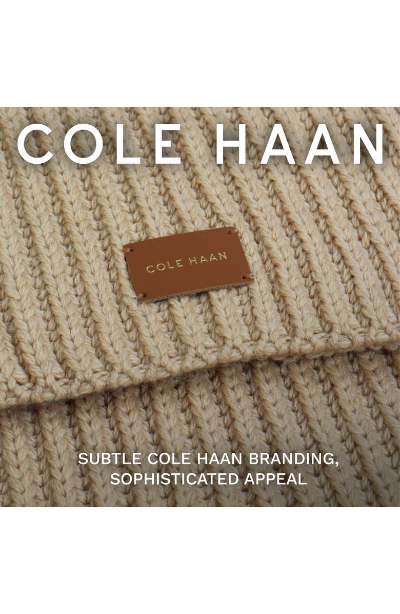 Cole Haan Chunky Knit Scarf, Alternate, color, Light Sesame