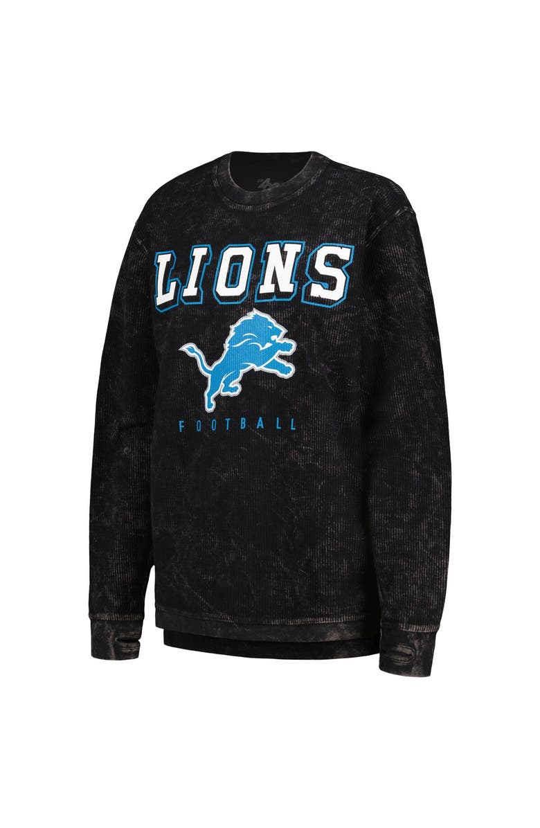 G-III 4HER BY CARL BANKS Women's G-III 4Her by Carl Banks Black Detroit Lions Comfy Cord Pullover Sweatshirt, Alternate, color, Black