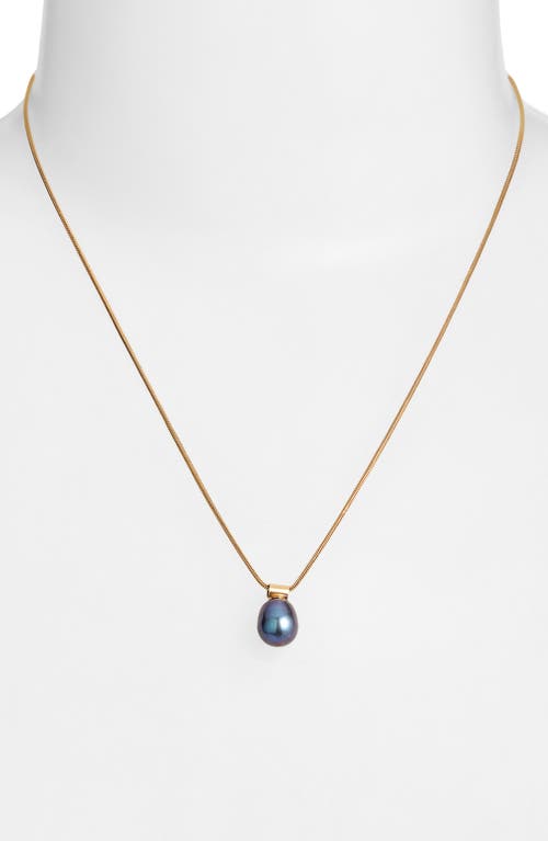 Set & Stones Nathalie Freshwater Pearl Pendant Necklace In Gold/peacock