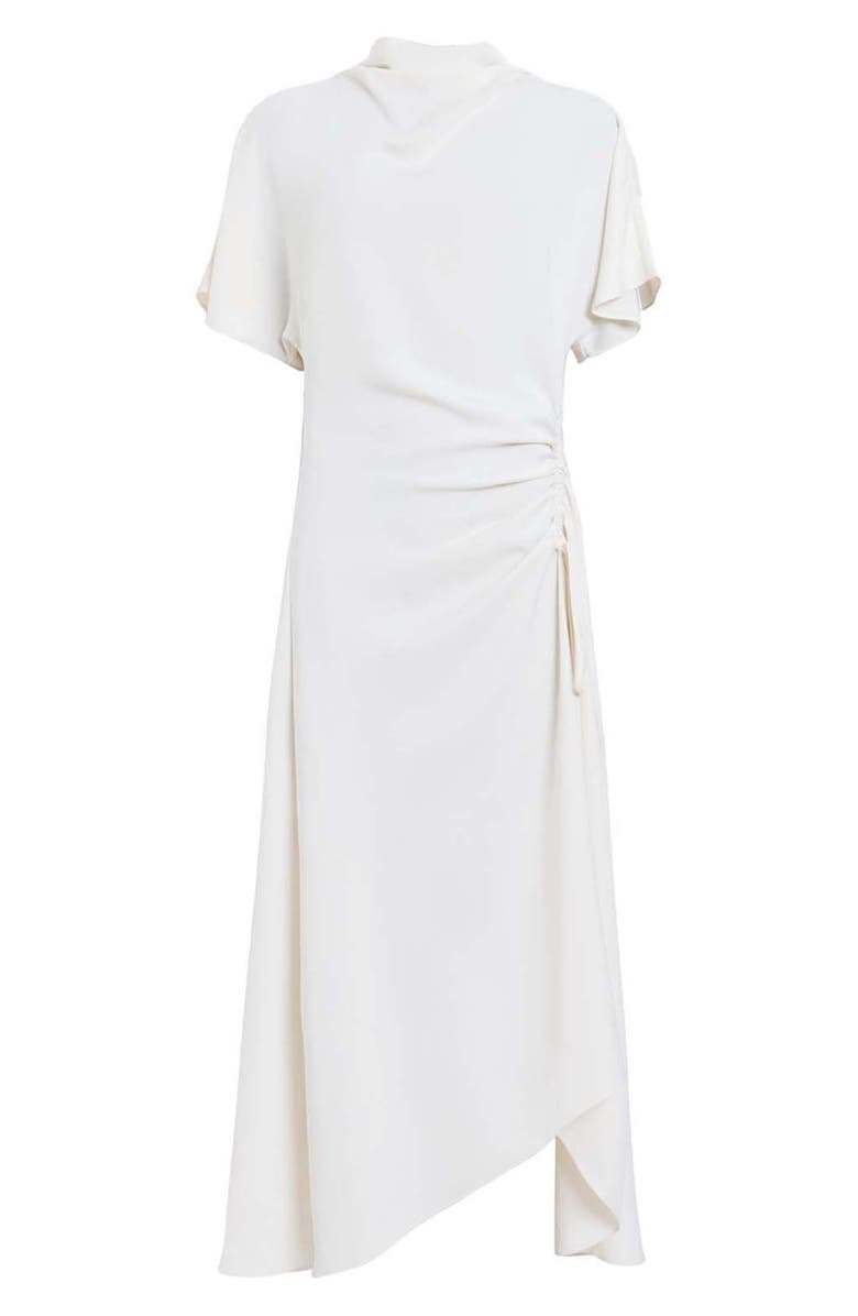 AllSaints Rosie Mock Neck Side Drape Asymmetric Maxi Dress, Alternate, color,