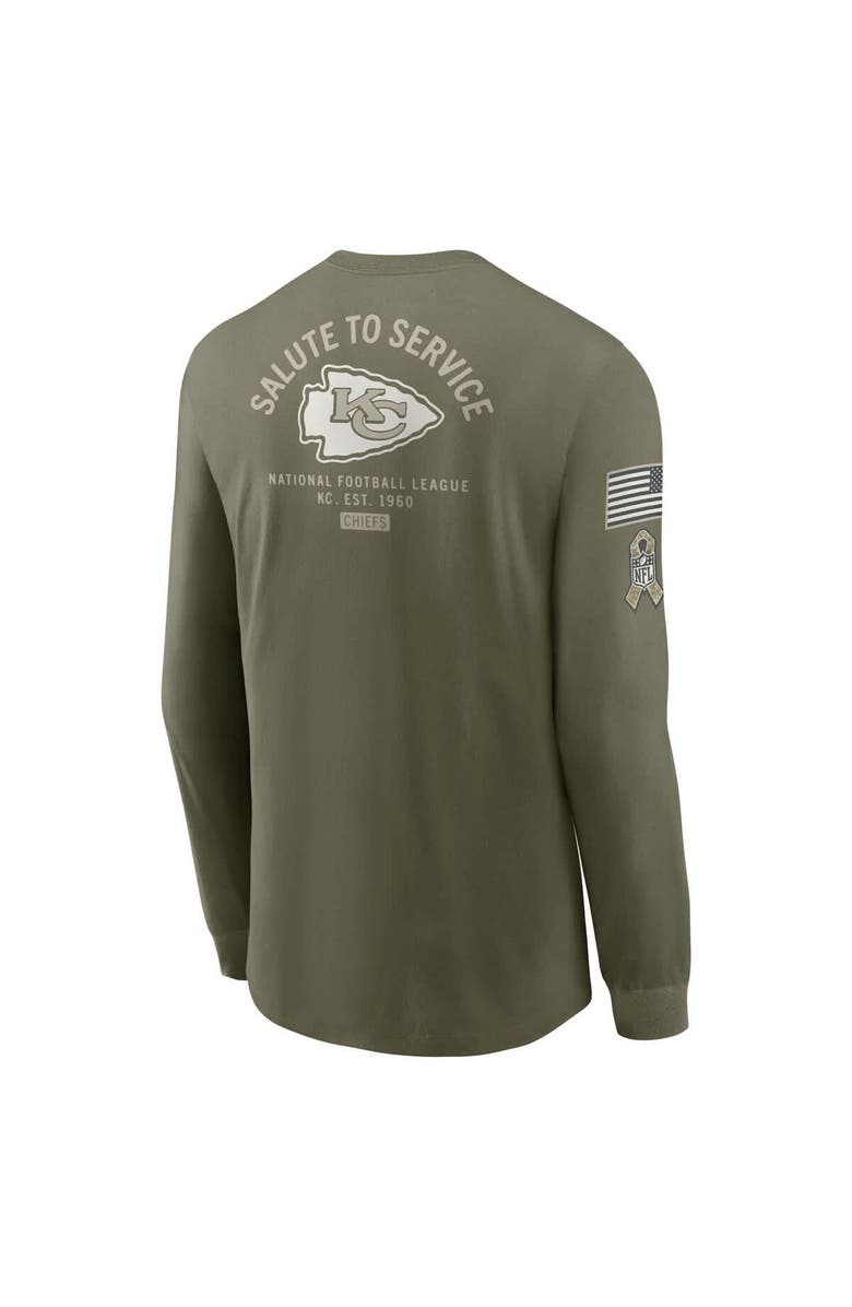 Nike Men's Nike Olive Kansas City Chiefs 2025 Salute to Service Sideline Long Sleeve T-Shirt, Alternate, color, Olive