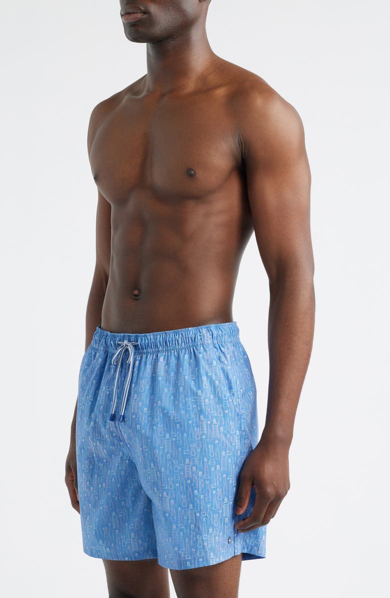 Peter Millar Tequila Seas Swim Trunks, Alternate, color, Dusk Blue
