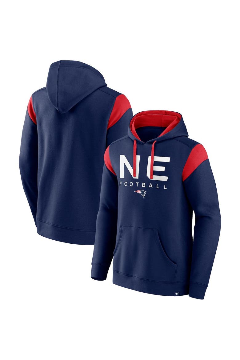 Men's Fanatics Navy New England Patriots Call The Shot Pullover Hoodie, Main, color, Navy