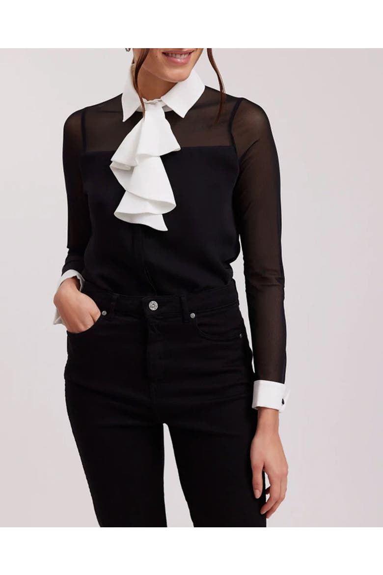 Sheryl Designer Long Sleeve Shirt, Main, color, Black