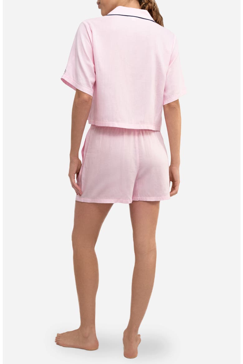 Piped Cotton Blend Pajamas, Alternate, color, PINK