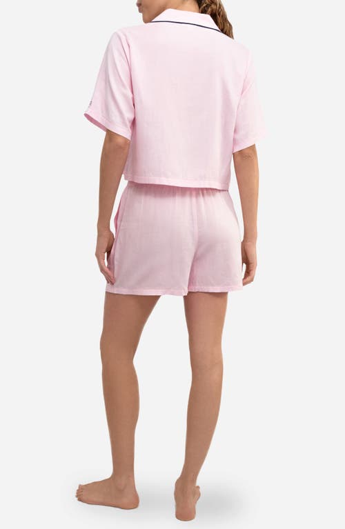 Sunday Citizen Piped Cotton Blend Pajamas In Pink