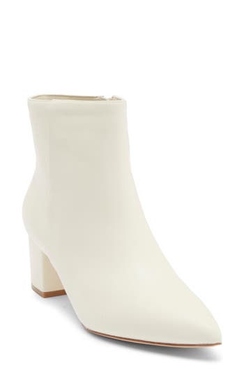 L'agence Jeanne Block Heel Bootie In White