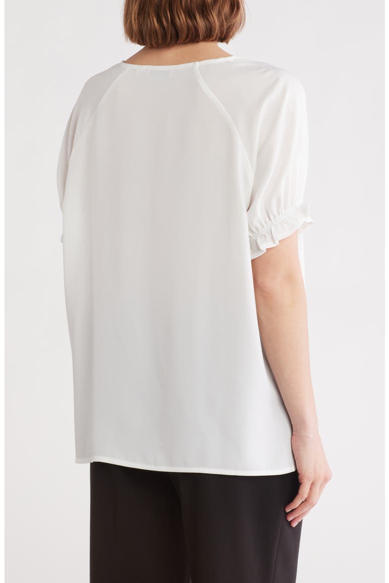 Puff Sleeve High-Low Top, Alternate, color, OFF WHITE