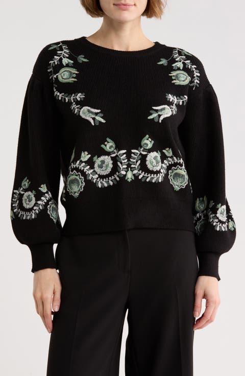 Floral Embrodiered Sweater