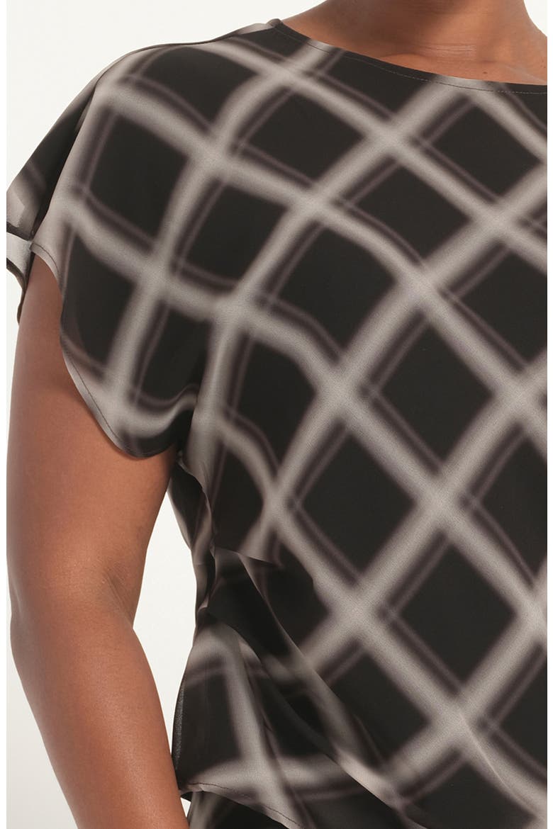 Cameron Woven Top, Alternate, color, BLACK/ BEIGE