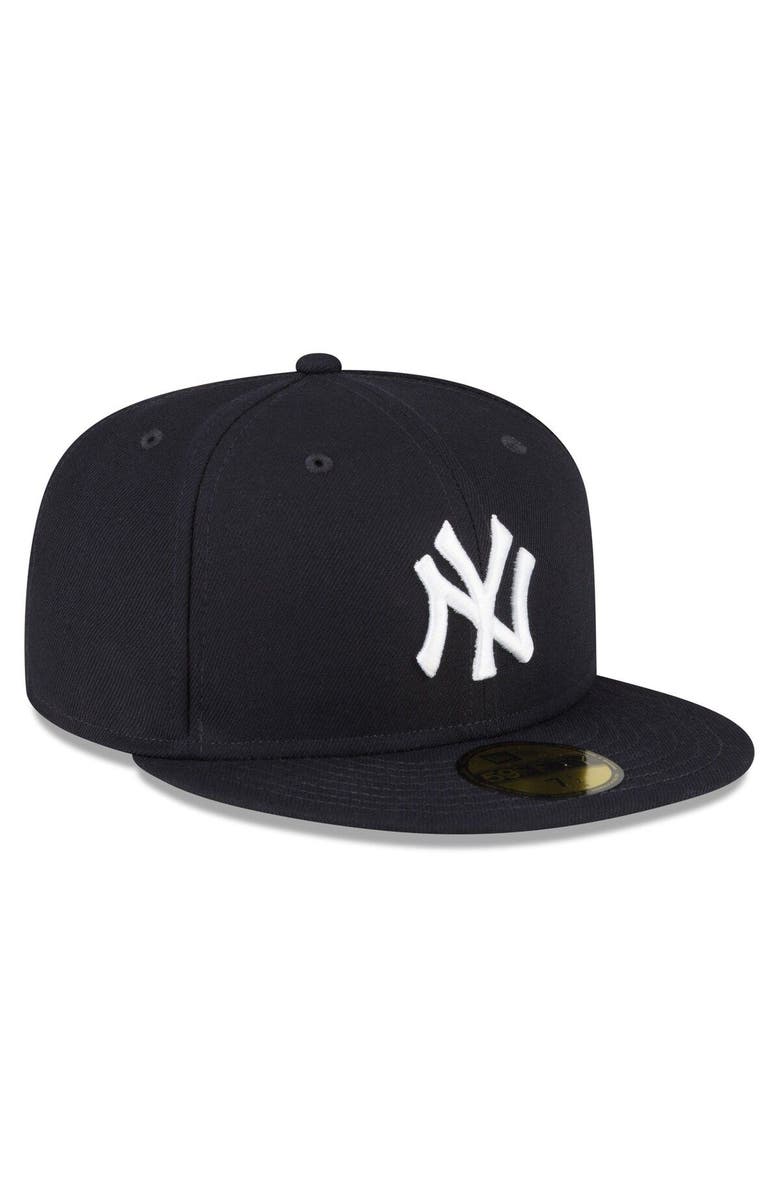 New Era Men's New Era Navy New York Yankees Throwback Authentic Collection 59FIFTY Fitted Hat, Alternate, color, 