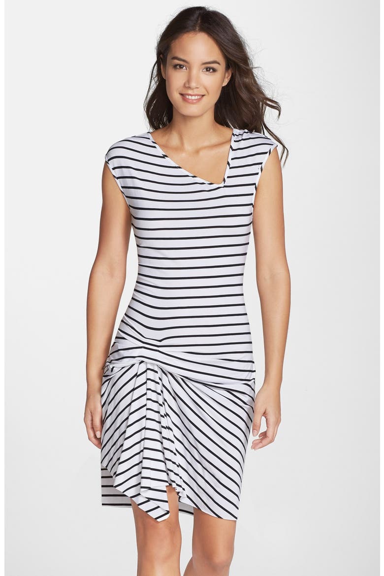 'Reiko' Stripe Jersey T-Shirt Dress, Main, color, STRIPE