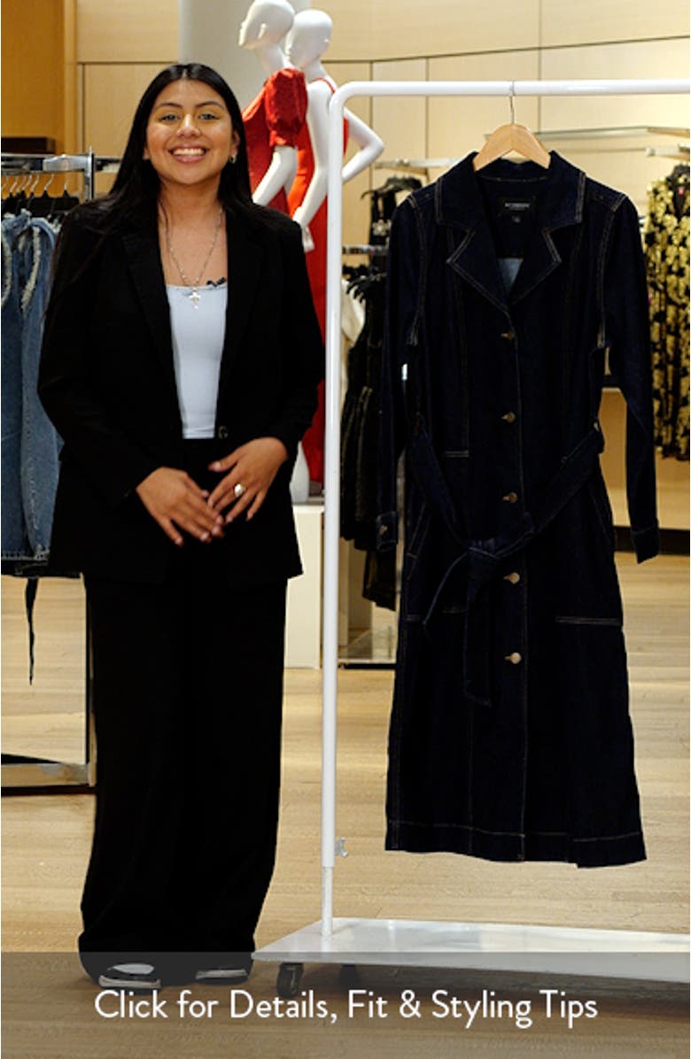 Tie Waist Denim Coat, sales video thumbnail