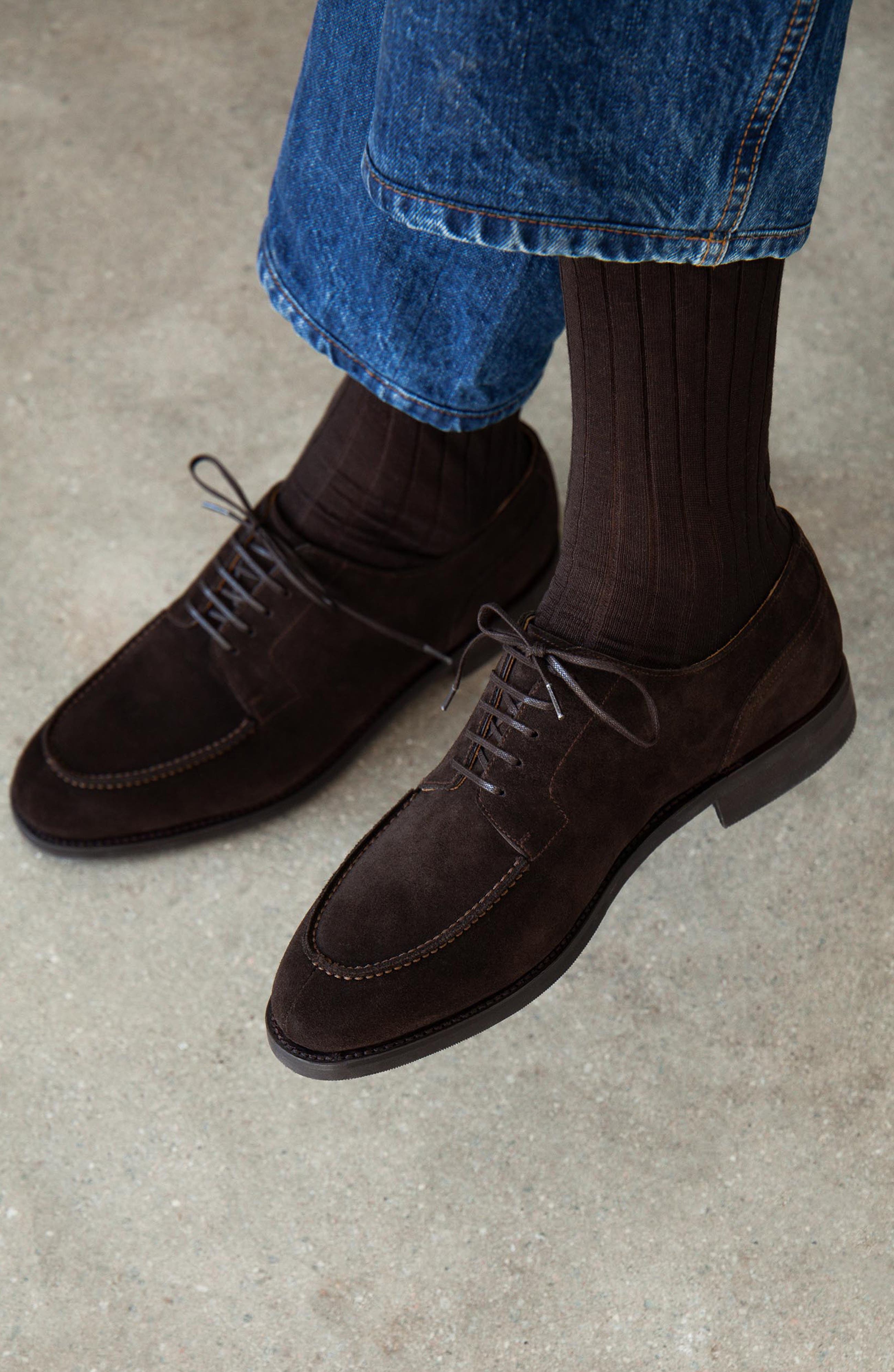 MORJAS The Split Toe Derby, Alternate, color, Brown Suede