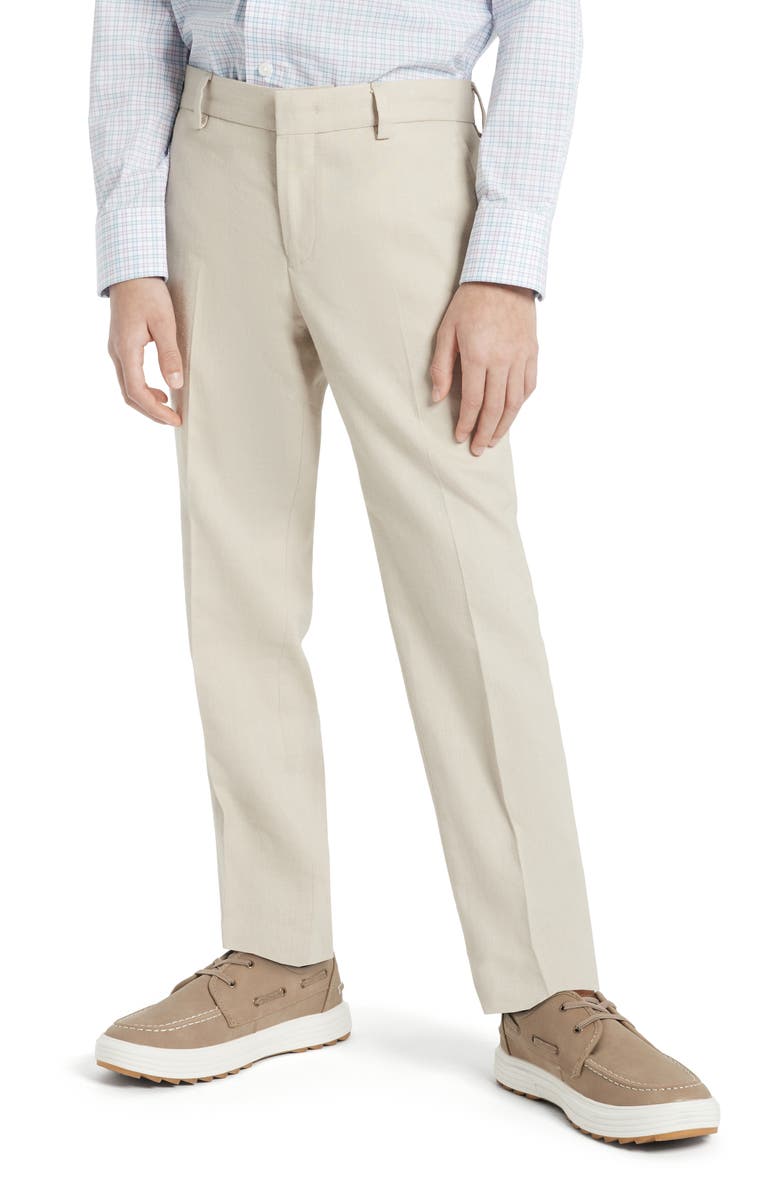Tallia Kids' Linen Blend Dress Pants, Alternate, color, Khaki