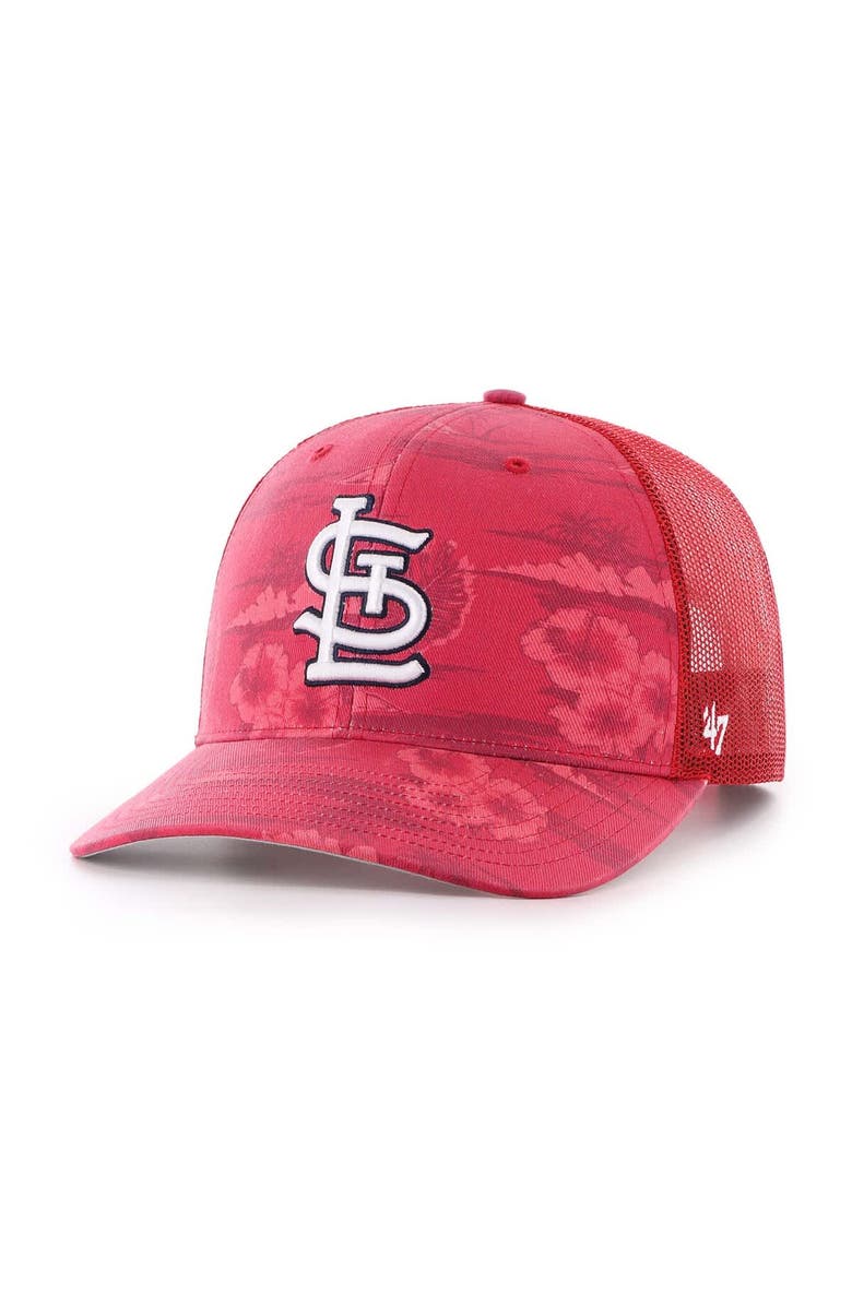 '47 Men's '47 Red St. Louis Cardinals Fiji Trucker Adjustable Hat, Main, color, Red