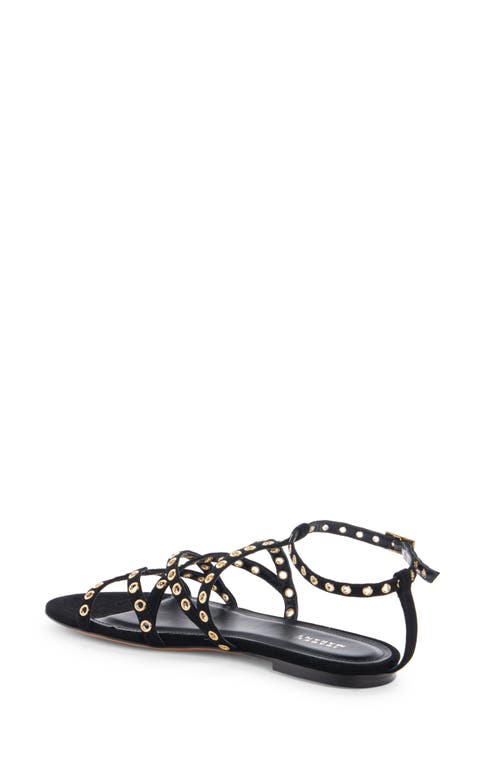 Isabel Marant Lipa Grommet Strappy Sandal In Black