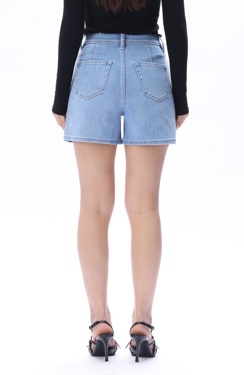 Bayeas Elowen Welt Pocket High Waist Denim Shorts, Alternate, color, Light Blue
