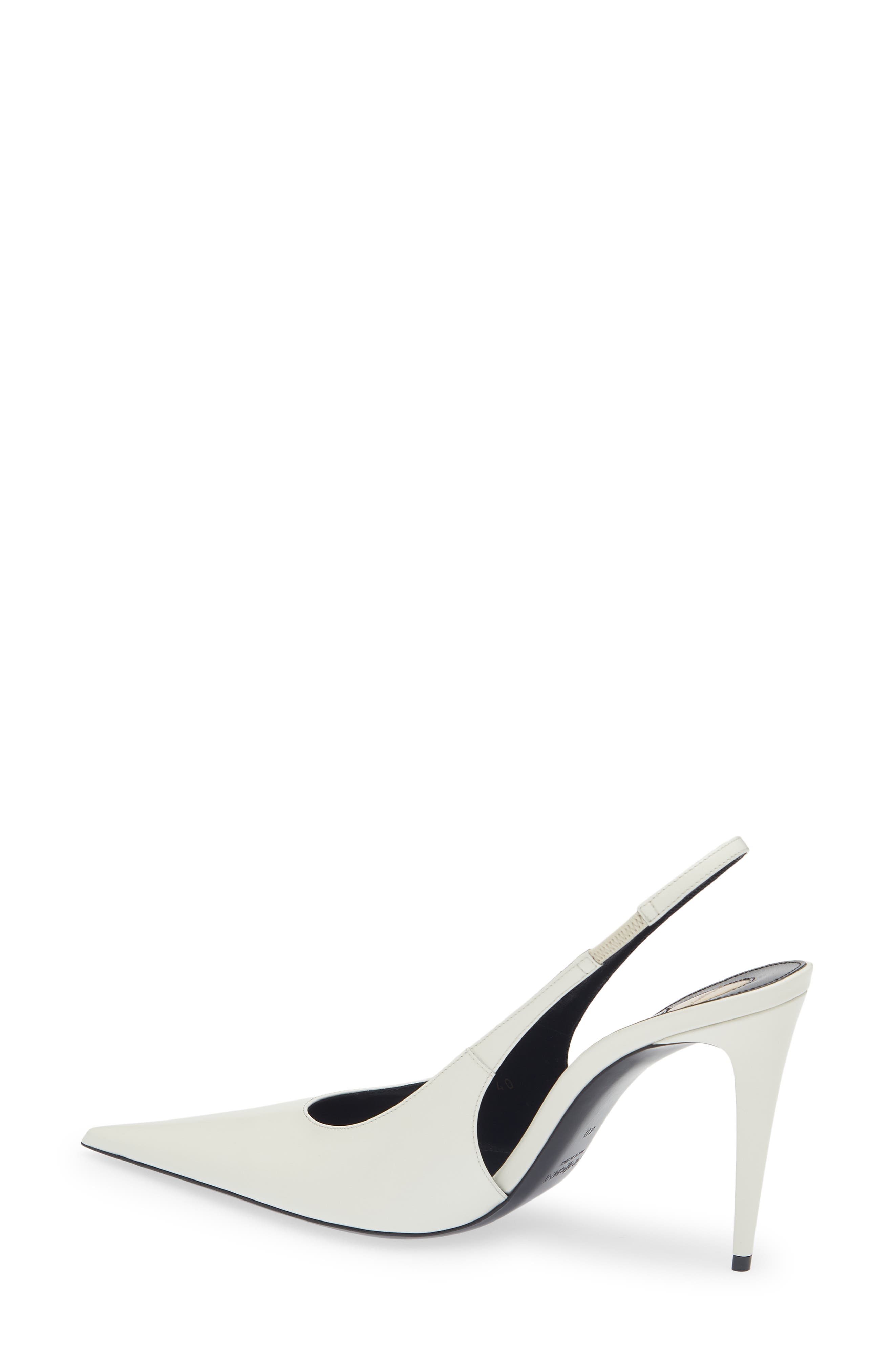 Saint Laurent Guermantes Slingback Pump, Alternate, color, Off White