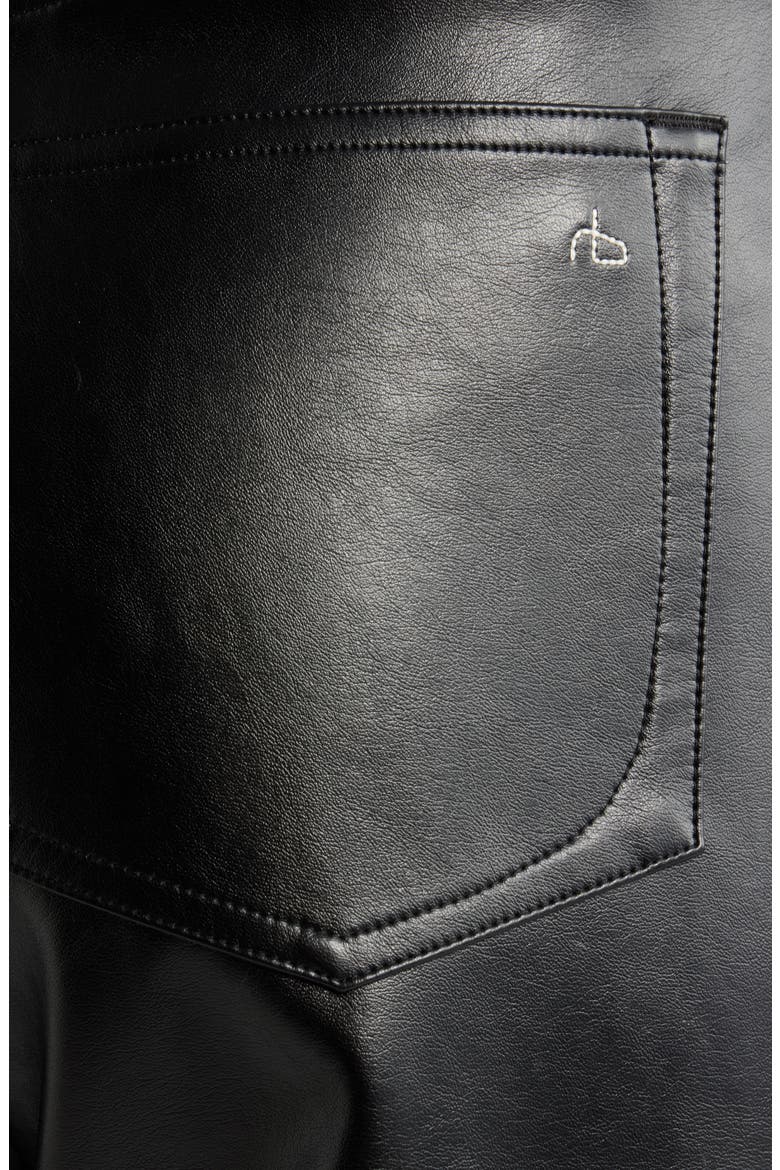 Sutton Faux Leather Pants, Alternate, color, BLACK