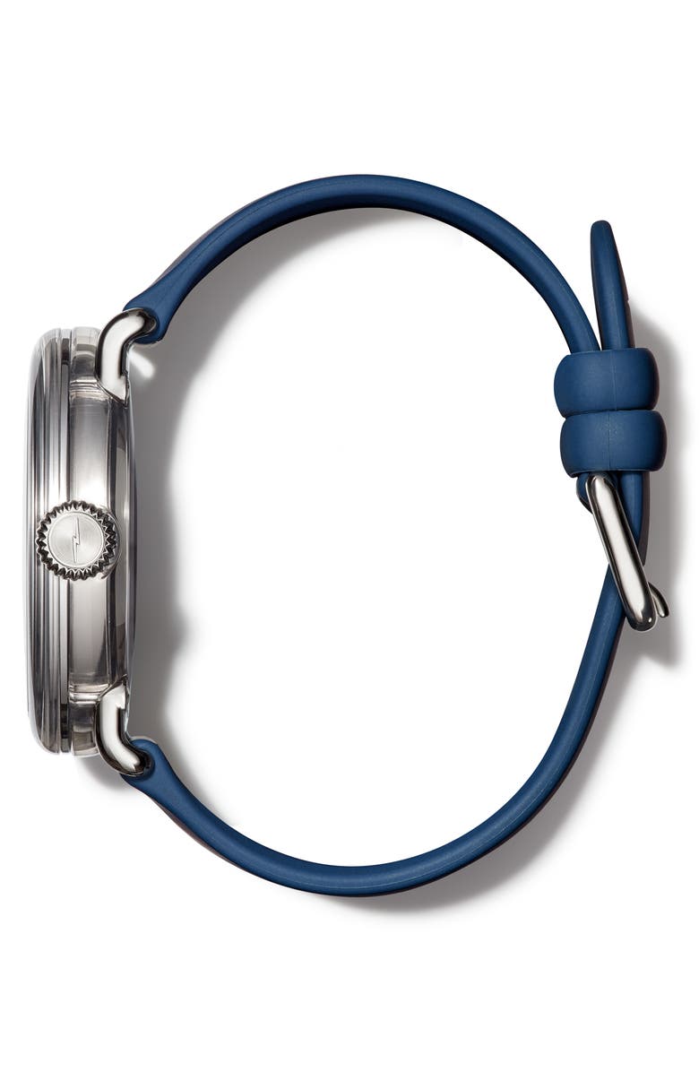 Shinola Detrola The Daily Wear Silicone Strap Watch, 43mm, Alternate, color, 