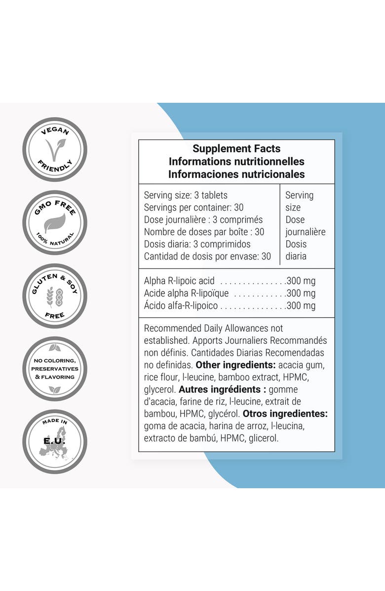 SuperSmart R-Lipoic Acid 300mg per Day, Alternate, color, NO COLOR
