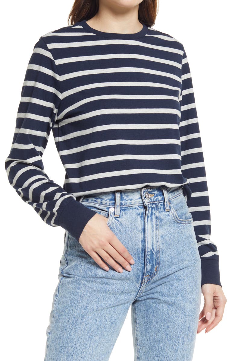 Treasure & Bond Stripe Long Sleeve T-Shirt, Main, color, 