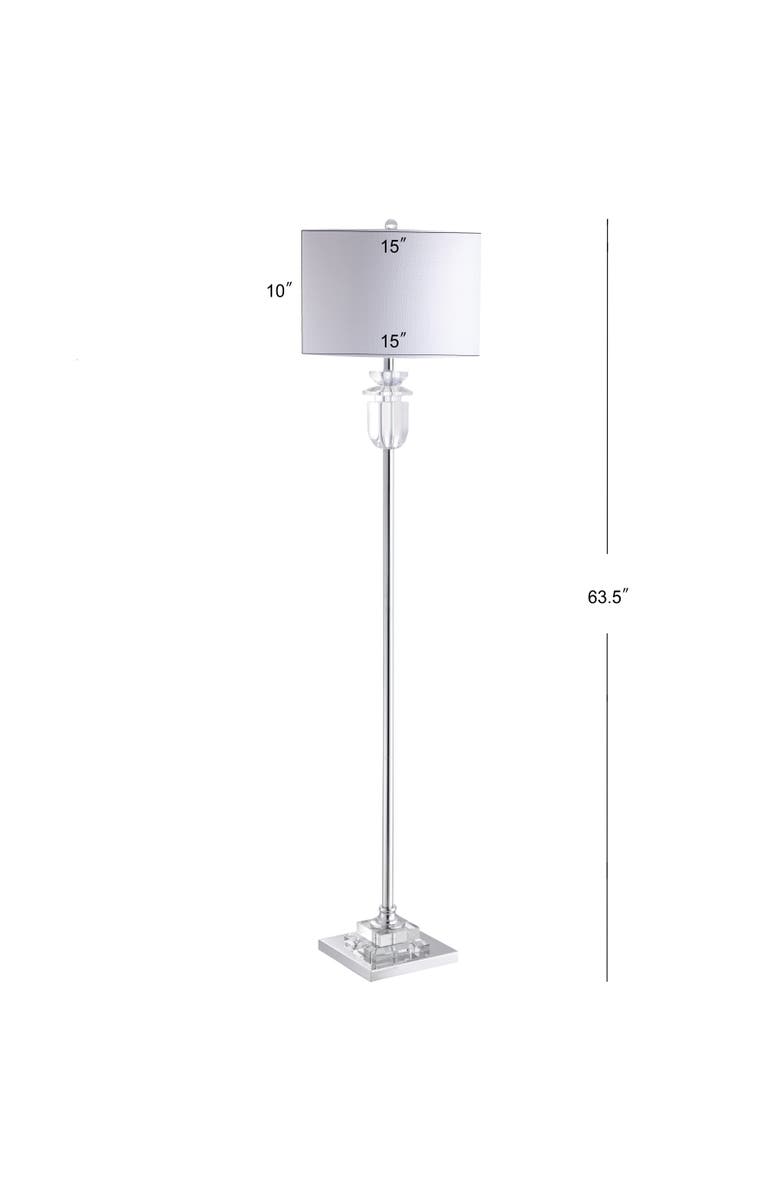 JONATHAN Y Aria Crystal/Metal LED Floor Lamp, Alternate, color, Clear/Chrome