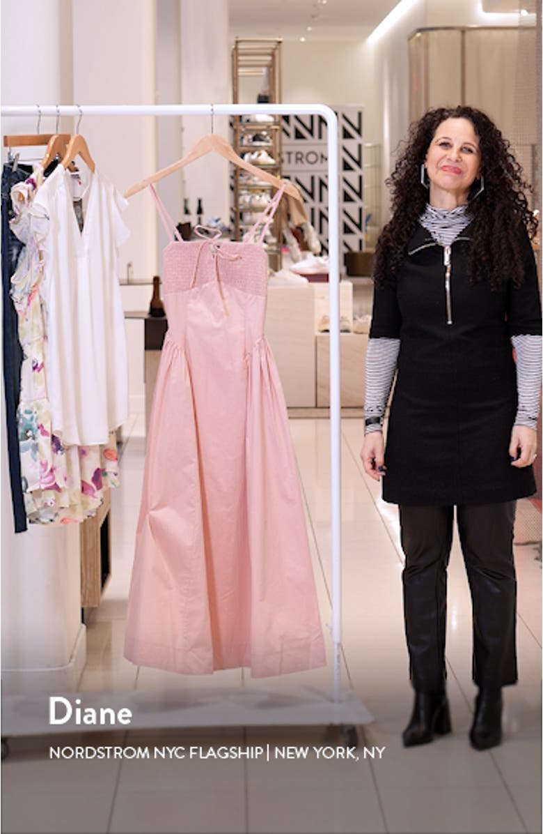 Eleanor Stripe Cotton Midi Sundress, sales video thumbnail