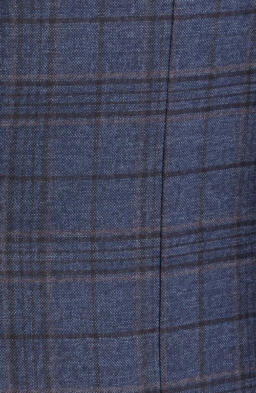 Heritage Gold Navy Plaid Super 130s Wool Sport Coat In Blue