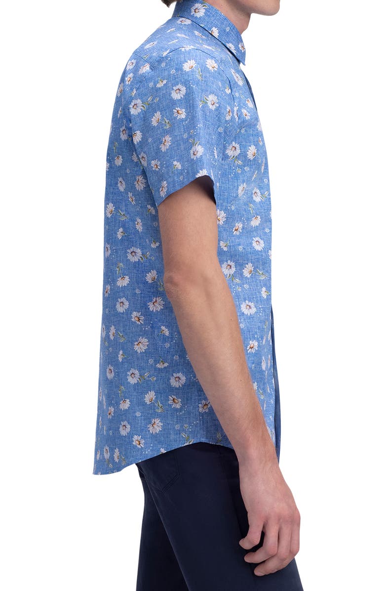 Bugatchi Classic Fit Short Sleeve Button-Up Shirt, Alternate, color, 