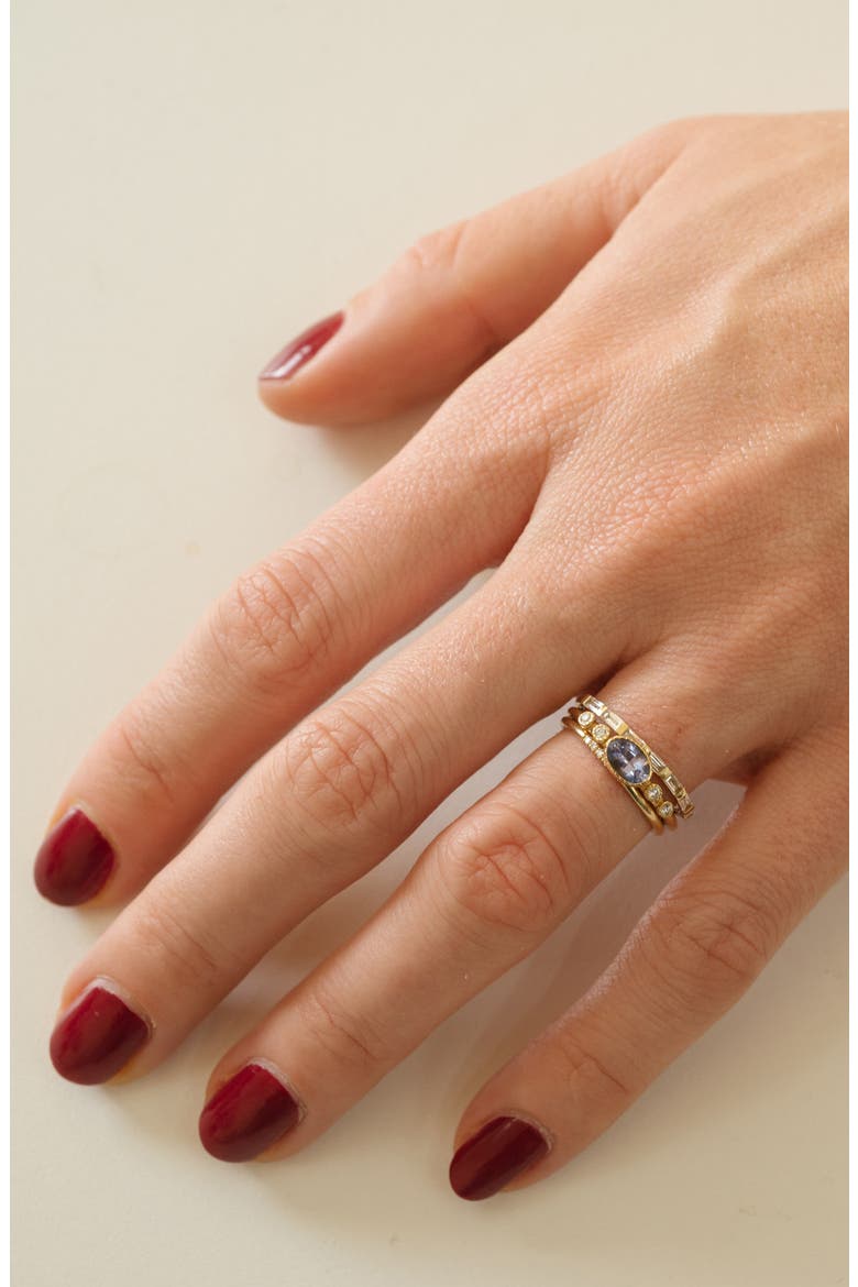Dew Ceylon Sapphire & Diamond Ring, Alternate, color, YELLOW GOLD/ SAPPHIRE