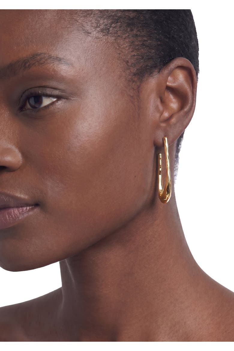 Fatima Oval Hoops, Alternate, color, Gold