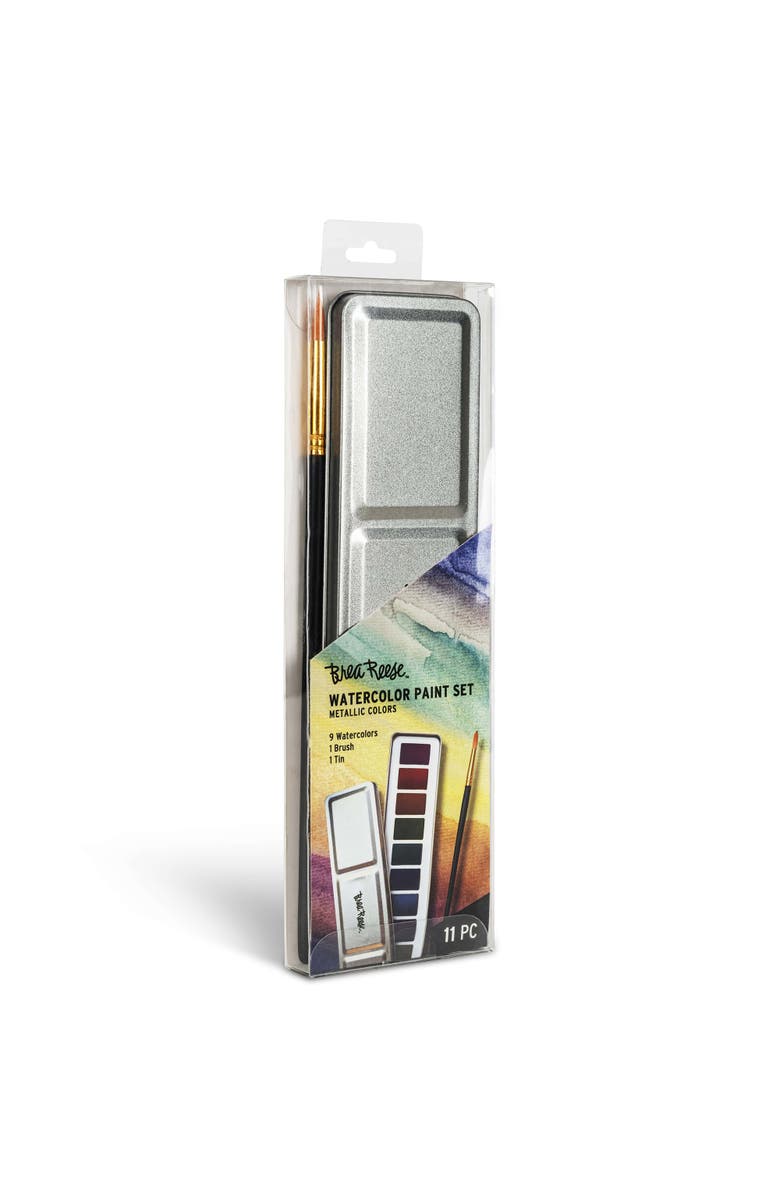 Brea Reese Watercolor Set 9Pc Metallic, Alternate, color, Multicolored