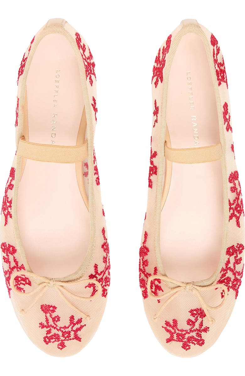 Loeffler Randall Leonie Mary Jane Flat, Alternate, color, Caramel/ Red
