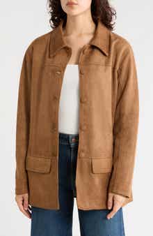 Faux Suede Barn Jacket