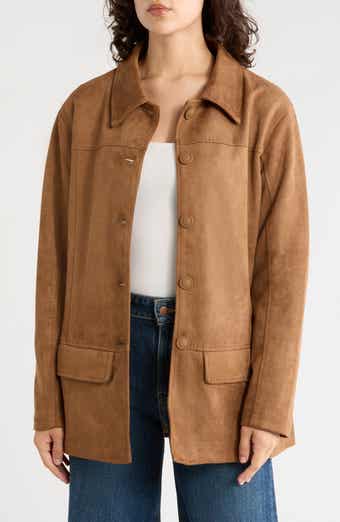 Faux Suede Barn Jacket