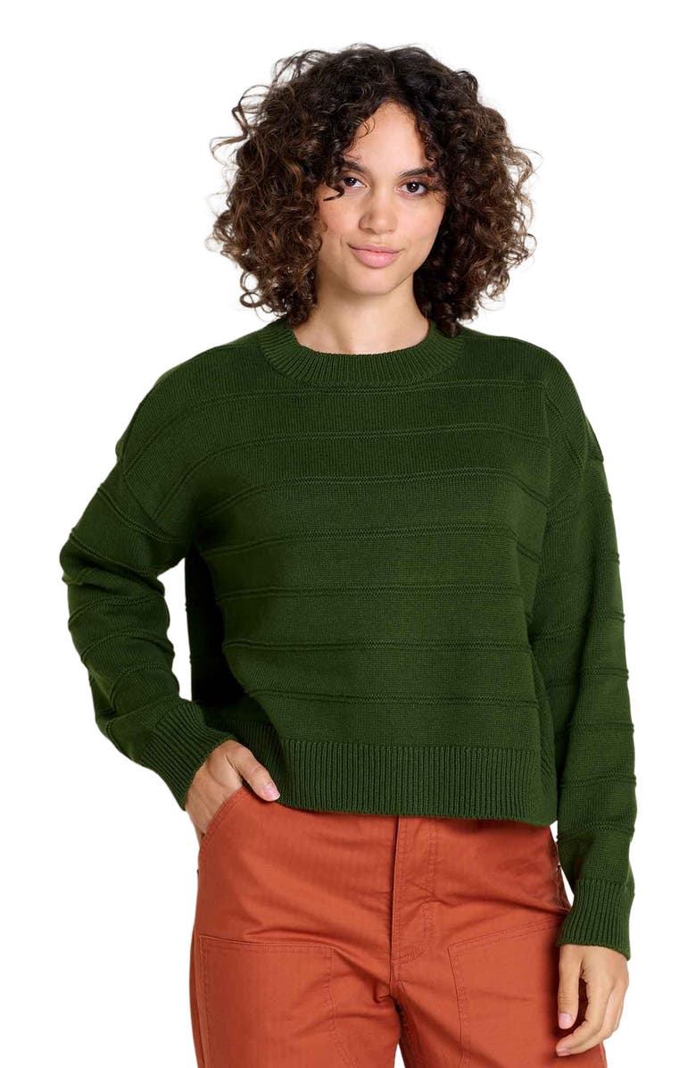 Toad & Co Bianca II Crew Sweater, Main, color, Epidote