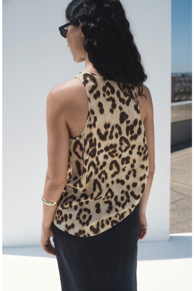 Bernie Leopard Print Tank, Alternate, color, LIGHT BEIGE