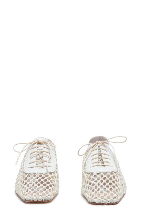Andrea Gomez Antonia Mesh Flat In Off White