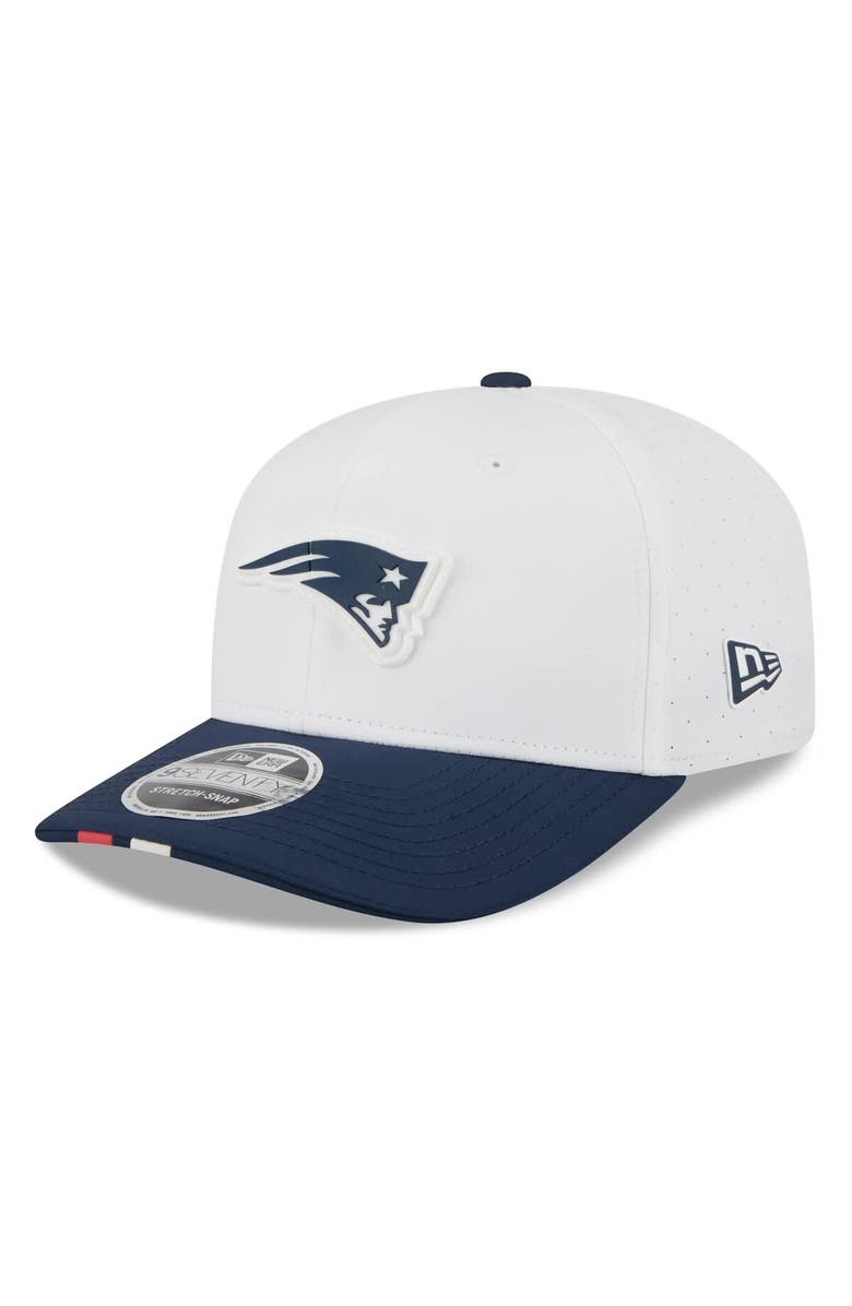 New Era Men's New Era  White/Navy New England Patriots 2025 NFL Training Camp 9SEVENTY Adjustable Hat, Main, color, 